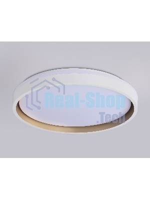 Светодиодный светильник RGB Ambrella light FZ607 WH/GD белый/золото IP20 66W 3000K-6500K+RGB D490*85 (ПДУ ИК)