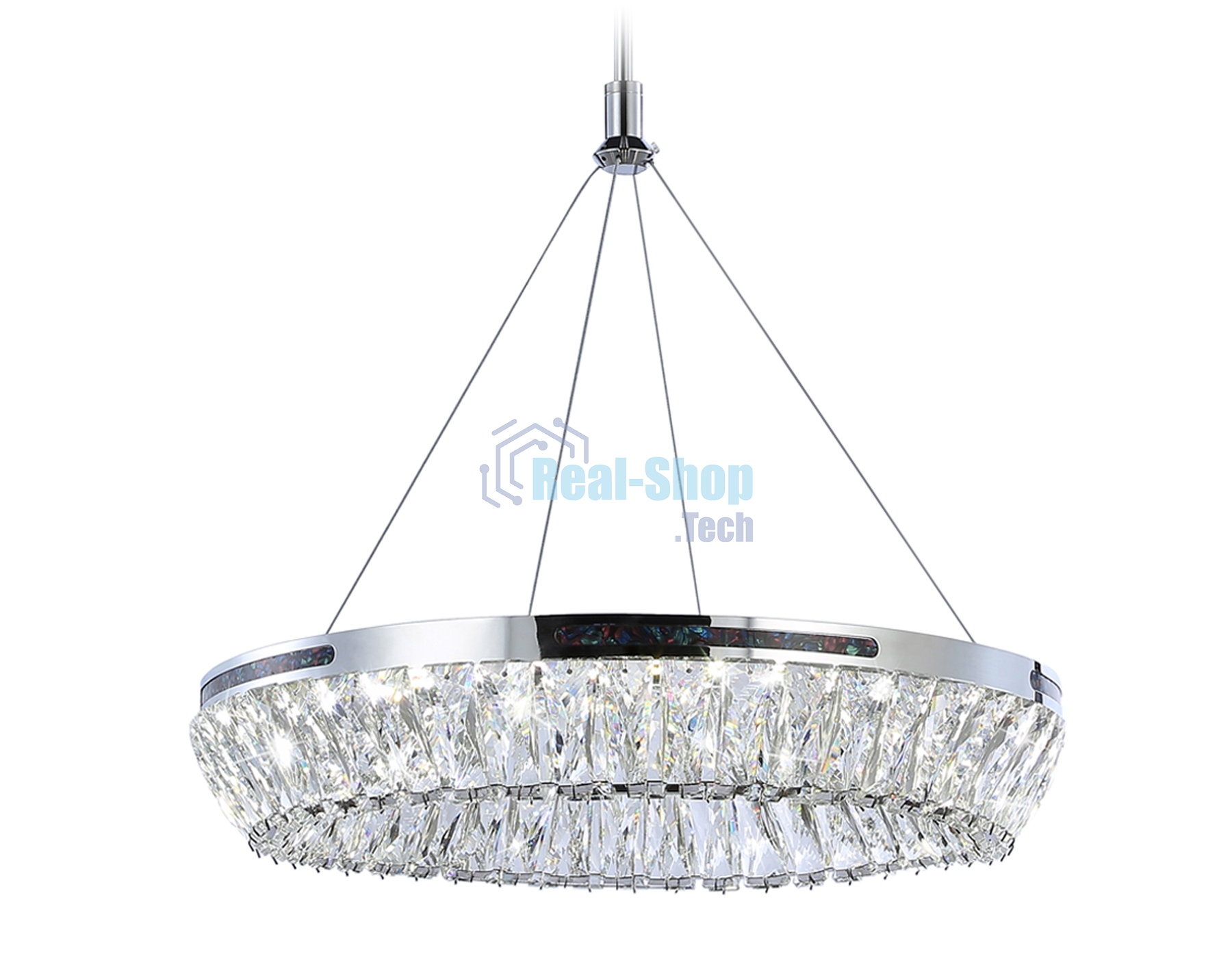 Светильник Ambrella light TR5022 CH/CL хром/прозрачный 3000K/4200K/6400K 47W D500*540 (Без ПДУ)