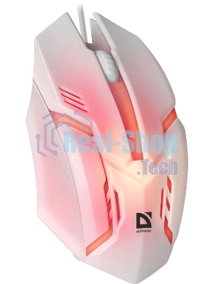 Мышь проводная Defender Cyber MB-560L белый, 1200 dpi, USB, кнопки - 3