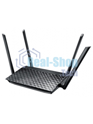 Маршрутизатор беспроводной Asus RT-AC1200 10/100BASE-TX черный (Dual Band)