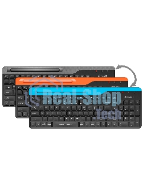 Клавиатура беспроводная A4Tech Fstyler FBK25, USB, Bluetooth/Радиоканал, черный/серый
