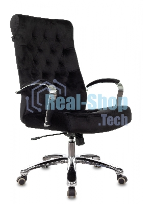 Кресло руководителя Бюрократ T-9928SL Fabric черный Italia Black, крестов. металл хром