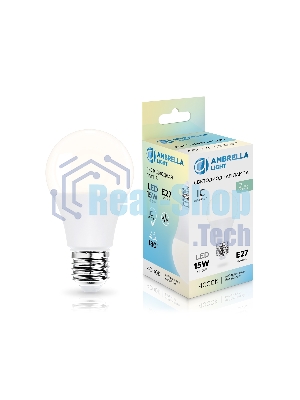 Лампа светодиодная 601504 LED A60 15W IC E27 4000K 175-265V
