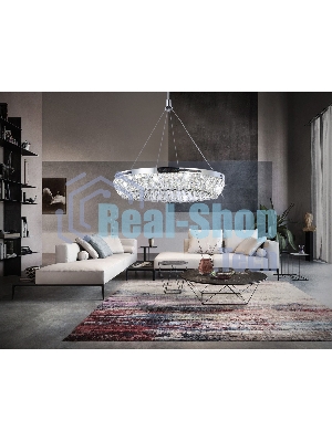 Светильник Ambrella light TR5022 CH/CL хром/прозрачный 3000K/4200K/6400K 47W D500*540 (Без ПДУ)