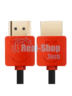 Кабель Greenconnect SLIM 3.0m HDMI 2.0, красные коннекторы Slim, OD3.8мм, HDR 4:2:2, Ultra HD, 4K 60 fps 60Hz, 3D, AUDIO, 18.0 Гбит/с, 32/32 AWG, GCR-51601 Кабель Greenconnect SLIM 3.0m HDMI 2.0, красные коннекторы Slim, OD3.8мм, HDR 4:2:2, Ultra HD, 4K 60 fps 60Hz, 3D, AUDIO, 18.0 Гбит/с, 32/32 AWG, GCR-51601
