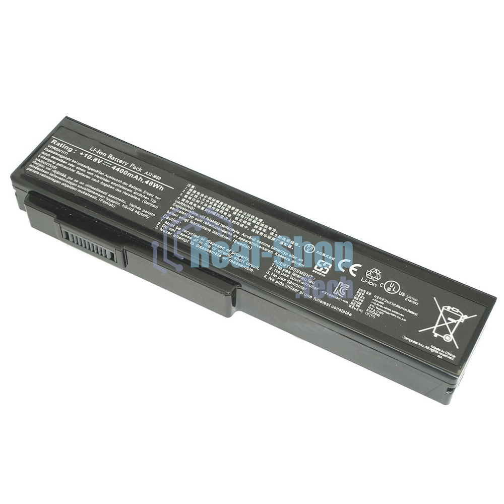 Аккумуляторная батарея для ноутбука Asus X55 M50 G50 N61 M60 N53 M51 G60 G51 4800mAh черный