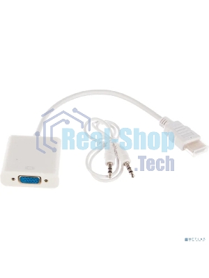 Переходник штекер Rexant HDMI - гнездо VGA, провод + шнур стерео 3,5 мм