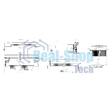 Разъем FPC Half Coverage Top Contact 1.0K-BS-20PWB 20 pin высота 2мм шаг 1мм
