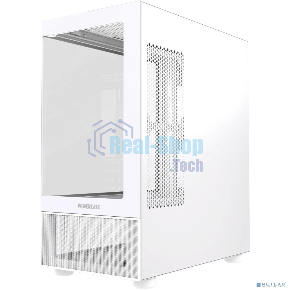 Компьютерный корпус Powercase Vision Micro M2, Tempered Glass, белый, mATX (CVMWM2-L0)