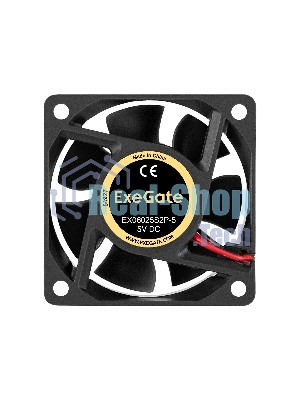 Вентилятор 5В DC ExeGate EX06025S2P-5 (60x60x25 мм, Sleeve bearing (подшипник скольжения), 2pin, 3500RPM, 25dBA)