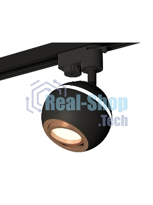 Светильник Ambrella light XT1102024 SBK/PPG черный песок/золото розовое полированное MR16 GU5.3 LED 3W 4200K