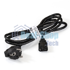 Кабель питания ExeGate EX287264RUS PC-1,8 OfficePC 450W (Евровилка Schuko ->С13) черный, 1.8м