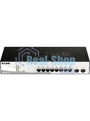 Коммутатор D-Link DGS-1210-10/F1A настраиваемый настольный 8x10/100/1000BASE-T