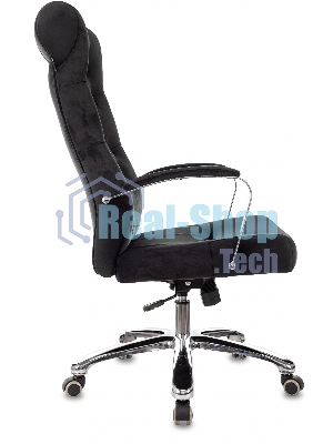 Кресло руководителя Бюрократ T-9928SL Fabric черный Italia Black, крестов. металл хром