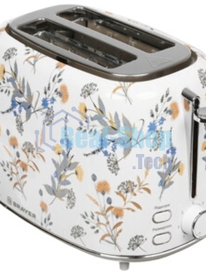 Тостер BRAYER BR2103 белый, 1080 Вт, 2 слота