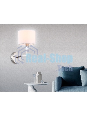 Настенный светильник Ambrella light LH71125 SN/WH никель/белый E14 max 40W 220*140*250