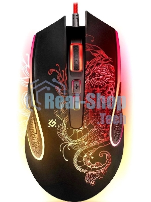 Мышь проводная Defender Venom GM-640L черный, 3200 dpi, USB, кнопки - 8
