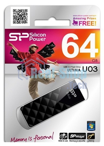 Флешка USB Silicon Power R/W USB 64Gb Ultima U03 SP064Gb,UF2U03V1K USB 2.0, черный