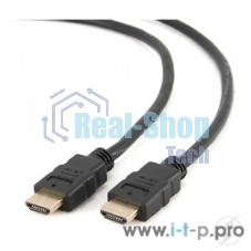 Кабель Cablexpert HDMI CC-HDMI4-0.5M, 19M/19M, v2.0, медь, позол.разъемы, экран, 0.5м, черный, пак