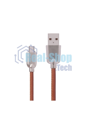 Кабель USB ACD-Allure Type-C ~ USB-A Кожа, 1м, коричневый