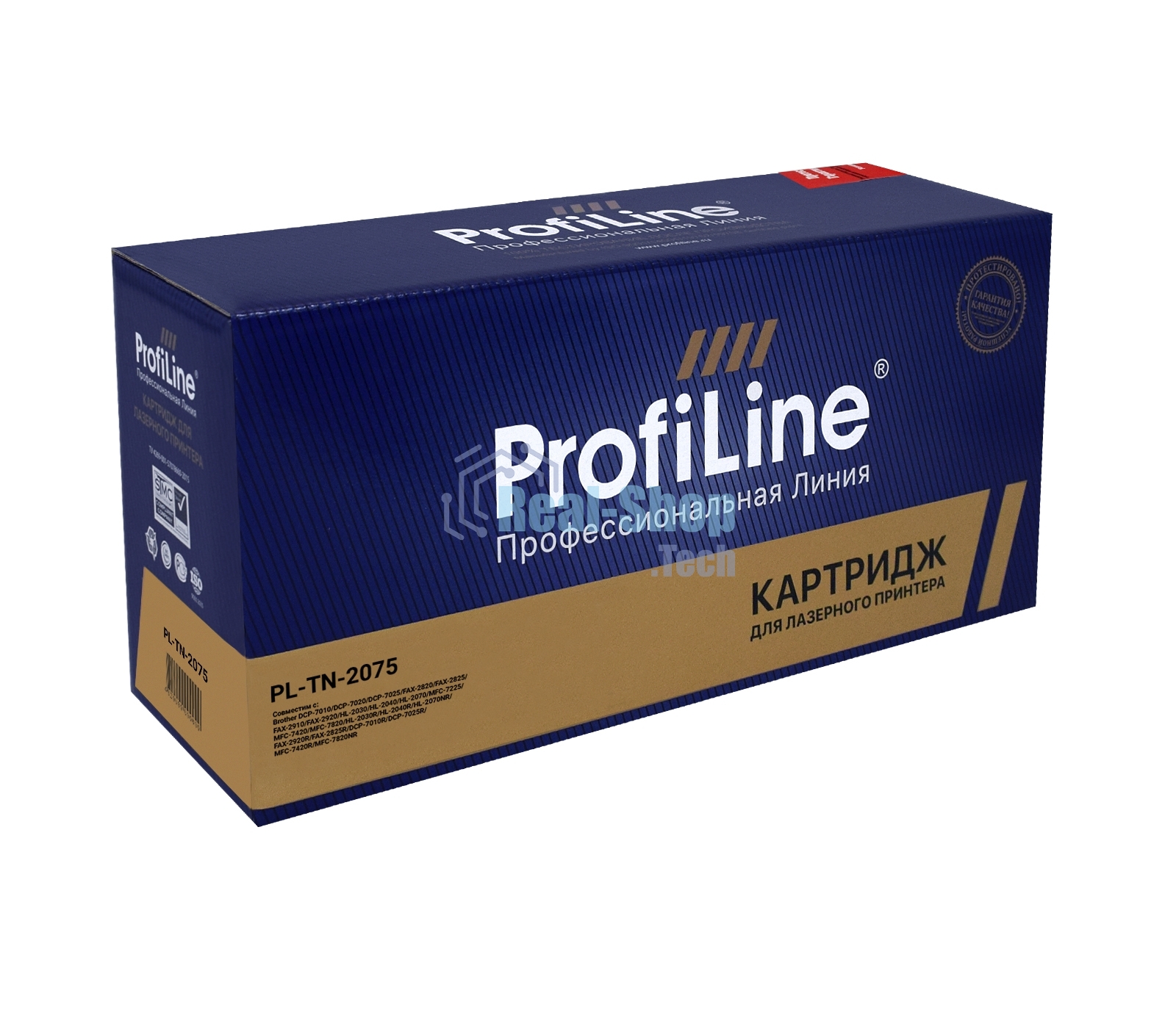 Картридж ProfiLine PL-TN-2075 для принтеров Brother HL-2030/2040/2045/2050/2070/2075N/DCP-7010/7020/7025/FAX-2820/2920/MFC-7220/7225/7420/7820/7820N 2500 копий