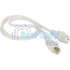 Шнур питания Lanmaster LAN-PP13/14-10-WH C13-С14 проводник.:3x0.75мм2 10м 220В 10А белый