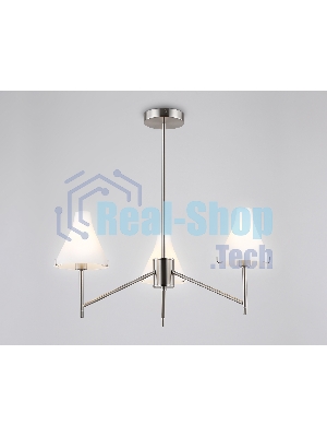 Люстра Ambrella light LH57121/3 SN/FR никель/белый матовый E14/3 max 40W D650*590