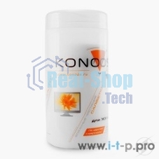 Чистящие средства Konoos KBF-100 Салфетки для ЖК-экранов в банке, 100 шт.