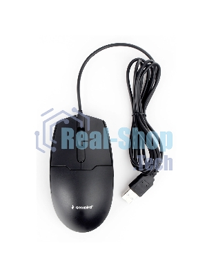 Мышь проводная Gembird MOP-425 черный, 1000 dpi, USB, кнопки - 3