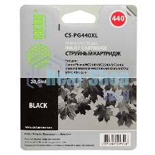 Картридж струйный Cactus CS-PG440XL черный (600 стр., 20 мл) для Canon Pixma MG2140/3140/2240/2245/3240/3540/3640/4140/4240/4250/MX374/375/394/434/454/474/514/524/534/TS5140