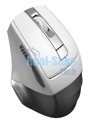 Мышь беспроводная A4Tech Fstyler FG35 серебристый/белый, 2000 dpi, радиоканал, USB, кнопки - 6