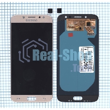 Дисплей для Samsung Galaxy J7 (2017) SM-J730FM в сборе с тачскрином (OLED) золотистый