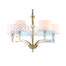 Люстра Ambrella light LH71131/5 BS/WH латунь/белый E14/5 max 40W D660*880