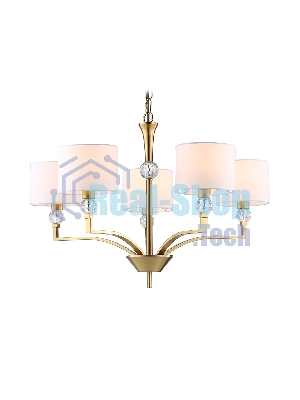 Люстра Ambrella light LH71131/5 BS/WH латунь/белый E14/5 max 40W D660*880