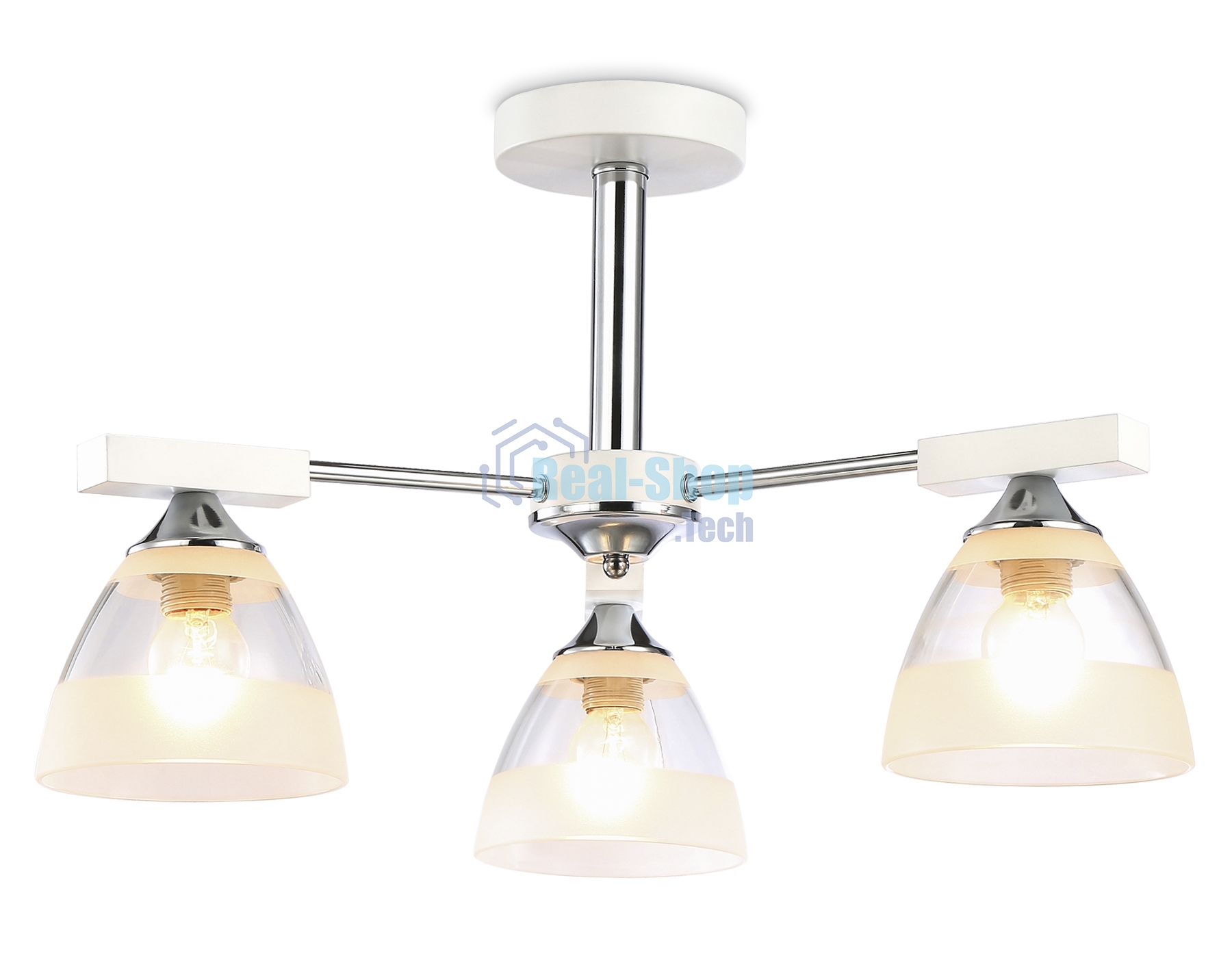 Светильник Ambrella light TR9091/3 WH/CH белый/хром E27*3 max 40W D570*270
