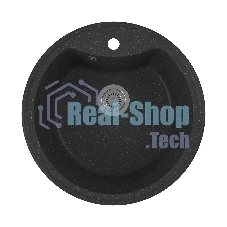 Мойка для кухни BAU Dream Black stone D 51, выпуск с сифоном в комплекте, черный камень