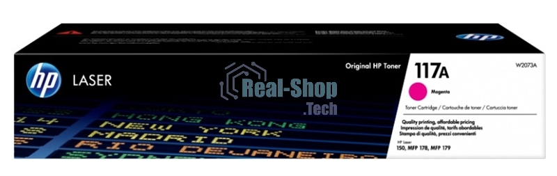 Картридж лазерный HP W2073A (HP 117A) пурпурный для HP Color Laser 150/170 700 страниц.