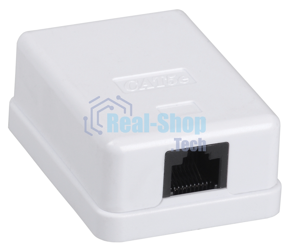 Настенная инф. розетка RJ45 кат. 5E FTP 1-порт