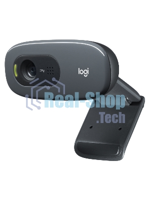 Веб-камера Logitech C270 HD 1280x720, 30 кадр/с, USB Type-A, микрофон (шумоподавление), автоосвещение, универсальное крепление