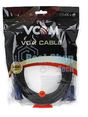 Кабель монитор-SVGA card (15M-15M) 3.0м 2 фильтра VCOM