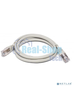 Кабель патч-корд, Filum FL-F5-2M F/UTP 5e cat. 2м, 26AWG(7x0.16 мм), омедненный алюминий (CCA), PVC, серый