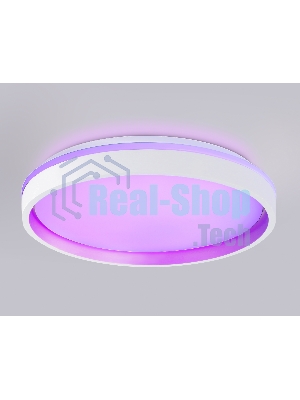 Светодиодный светильник RGB Ambrella light FZ607 WH/GD белый/золото IP20 66W 3000K-6500K+RGB D490*85 (ПДУ ИК)