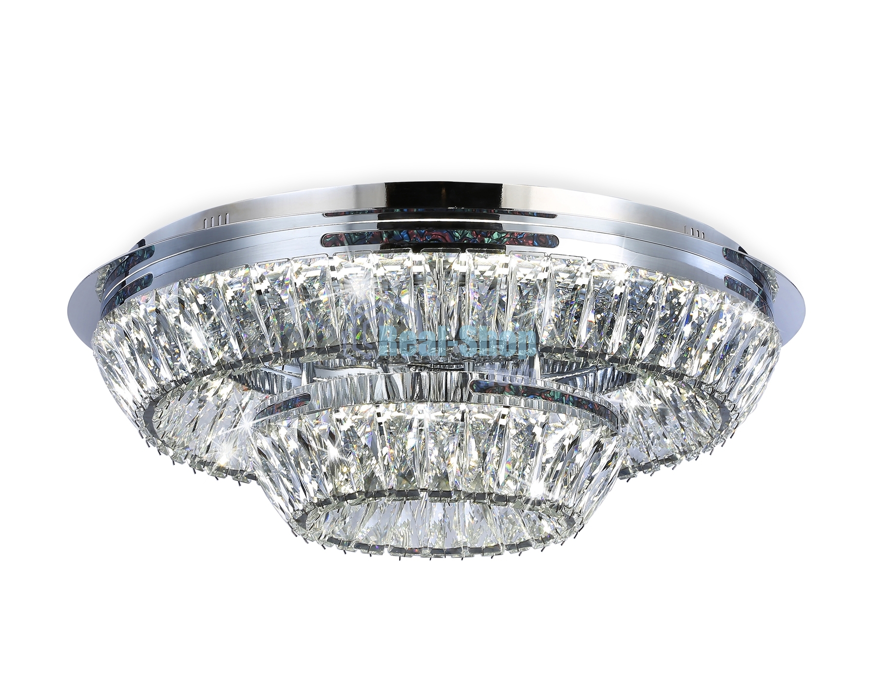 Светильник Ambrella light TR5029 CH/CL хром/прозрачный 3000K/4200K/6400K 81W D600*207 (Без ПДУ)
