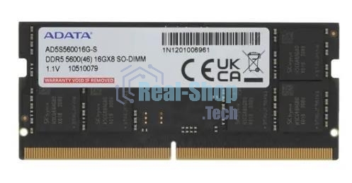 Оперативная память ADATA, DDR5, 8GB (1x8GB), 5600MHz, CL46, SO-DIMM
