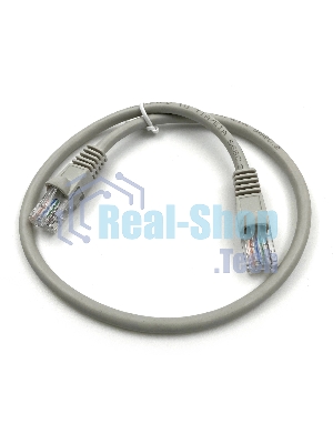 Патч-корд Buro UTP 4 пары cat.5e CCA molded 0.25м серый RJ-45 (m)-RJ-45 (m) (упак.:1шт)