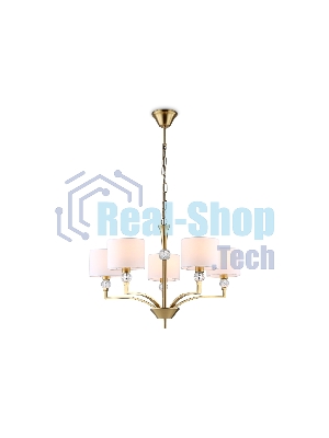 Люстра Ambrella light LH71131/5 BS/WH латунь/белый E14/5 max 40W D660*880