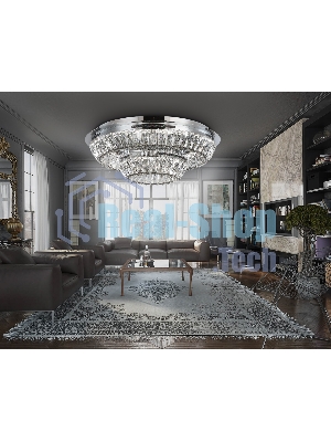 Светильник Ambrella light TR5029 CH/CL хром/прозрачный 3000K/4200K/6400K 81W D600*207 (Без ПДУ)