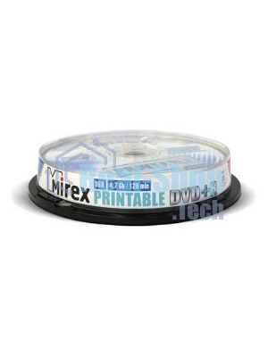 Диск DVD+R Mirex 4.7 Gb, 16x, Cake Box (10), Ink Printable (10/300)
