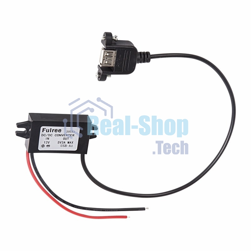 Адаптер Rexant DC 12 V-гнездо USB-A 5 V 3 A