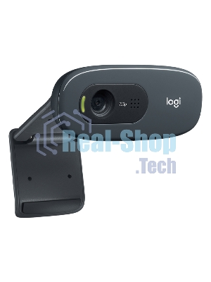 Веб-камера Logitech C270 HD 1280x720, 30 кадр/с, USB Type-A, микрофон (шумоподавление), автоосвещение, универсальное крепление